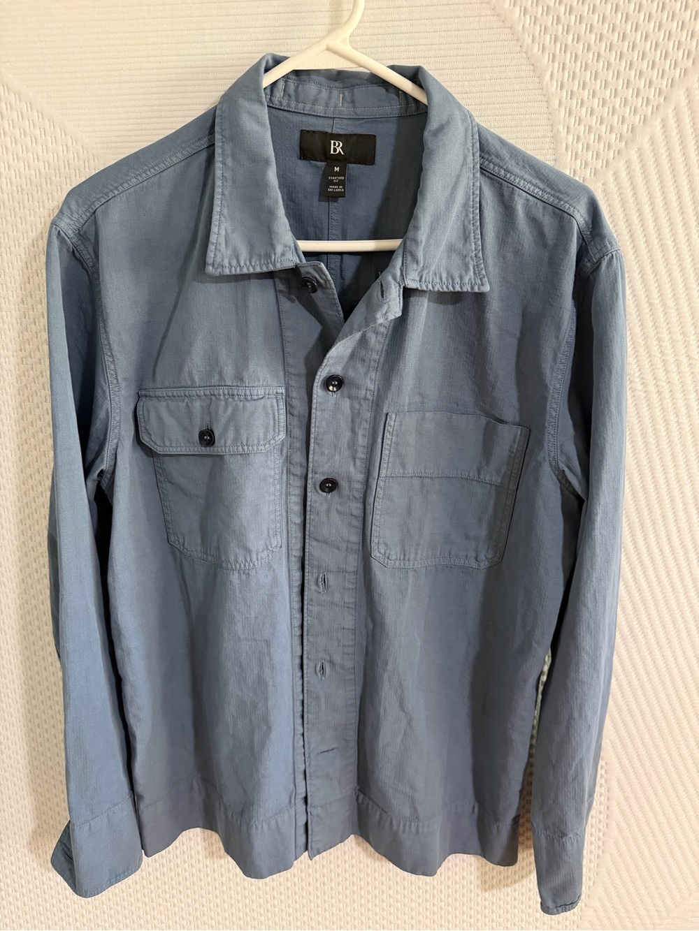 Banana Republic Light Blue Cotton Shirt Jacket
